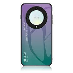 Custodia Silicone Specchio Laterale Sfumato Arcobaleno Cover LS1 per Huawei Honor Magic5 Lite 5G Multicolore