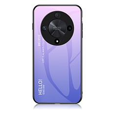 Custodia Silicone Specchio Laterale Sfumato Arcobaleno Cover LS1 per Huawei Honor Magic6 Lite 5G Lavanda