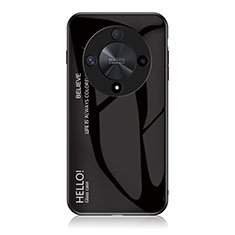 Custodia Silicone Specchio Laterale Sfumato Arcobaleno Cover LS1 per Huawei Honor Magic6 Lite 5G Nero