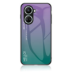 Custodia Silicone Specchio Laterale Sfumato Arcobaleno Cover LS1 per Huawei Nova 10 SE Multicolore