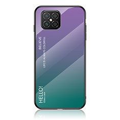 Custodia Silicone Specchio Laterale Sfumato Arcobaleno Cover LS1 per Huawei Nova 8 SE 4G Multicolore