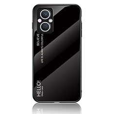 Custodia Silicone Specchio Laterale Sfumato Arcobaleno Cover LS1 per OnePlus Nord N20 5G Nero