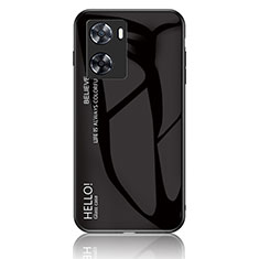 Custodia Silicone Specchio Laterale Sfumato Arcobaleno Cover LS1 per OnePlus Nord N20 SE Nero