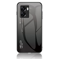 Custodia Silicone Specchio Laterale Sfumato Arcobaleno Cover LS1 per OnePlus Nord N300 5G Grigio Scuro