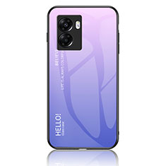 Custodia Silicone Specchio Laterale Sfumato Arcobaleno Cover LS1 per OnePlus Nord N300 5G Lavanda