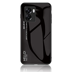 Custodia Silicone Specchio Laterale Sfumato Arcobaleno Cover LS1 per OnePlus Nord N300 5G Nero
