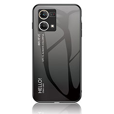 Custodia Silicone Specchio Laterale Sfumato Arcobaleno Cover LS1 per Oppo F21 Pro 4G Grigio Scuro