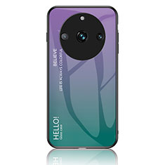 Custodia Silicone Specchio Laterale Sfumato Arcobaleno Cover LS1 per Realme 11 Pro 5G Multicolore