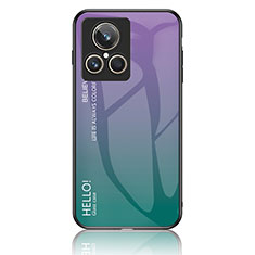 Custodia Silicone Specchio Laterale Sfumato Arcobaleno Cover LS1 per Realme GT2 Master Explorer Multicolore