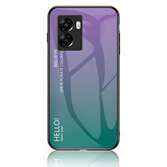 Custodia Silicone Specchio Laterale Sfumato Arcobaleno Cover LS1 per Realme Q5i 5G Multicolore