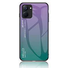 Custodia Silicone Specchio Laterale Sfumato Arcobaleno Cover LS1 per Realme V20 5G Multicolore