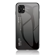 Custodia Silicone Specchio Laterale Sfumato Arcobaleno Cover LS1 per Samsung Galaxy A04E Grigio Scuro