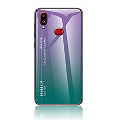 Custodia Silicone Specchio Laterale Sfumato Arcobaleno Cover LS1 per Samsung Galaxy A10s Multicolore