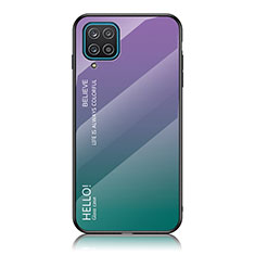 Custodia Silicone Specchio Laterale Sfumato Arcobaleno Cover LS1 per Samsung Galaxy A12 5G Multicolore