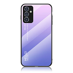 Custodia Silicone Specchio Laterale Sfumato Arcobaleno Cover LS1 per Samsung Galaxy A15 5G Lavanda