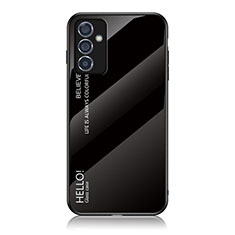 Custodia Silicone Specchio Laterale Sfumato Arcobaleno Cover LS1 per Samsung Galaxy A15 5G Nero