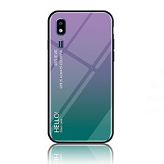Custodia Silicone Specchio Laterale Sfumato Arcobaleno Cover LS1 per Samsung Galaxy A2 Core A260F A260G Multicolore