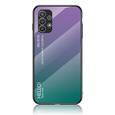 Custodia Silicone Specchio Laterale Sfumato Arcobaleno Cover LS1 per Samsung Galaxy A23 4G Multicolore