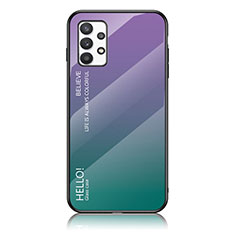 Custodia Silicone Specchio Laterale Sfumato Arcobaleno Cover LS1 per Samsung Galaxy A53 5G Multicolore