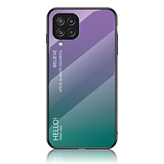 Custodia Silicone Specchio Laterale Sfumato Arcobaleno Cover LS1 per Samsung Galaxy M32 4G Multicolore