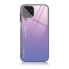 Custodia Silicone Specchio Laterale Sfumato Arcobaleno Cover LS1 per Samsung Galaxy M33 5G Lavanda