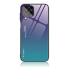 Custodia Silicone Specchio Laterale Sfumato Arcobaleno Cover LS1 per Samsung Galaxy M33 5G Multicolore