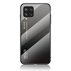 Custodia Silicone Specchio Laterale Sfumato Arcobaleno Cover LS1 per Samsung Galaxy M42 5G Grigio Scuro