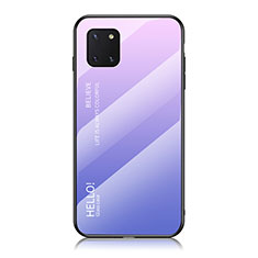Custodia Silicone Specchio Laterale Sfumato Arcobaleno Cover LS1 per Samsung Galaxy M60s Lavanda
