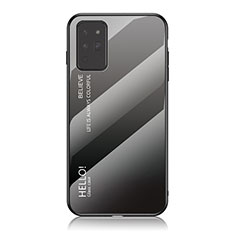 Custodia Silicone Specchio Laterale Sfumato Arcobaleno Cover LS1 per Samsung Galaxy Note 20 5G Grigio Scuro