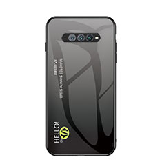Custodia Silicone Specchio Laterale Sfumato Arcobaleno Cover LS1 per Xiaomi Black Shark 4S 5G Grigio Scuro