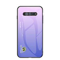 Custodia Silicone Specchio Laterale Sfumato Arcobaleno Cover LS1 per Xiaomi Black Shark 4S 5G Lavanda
