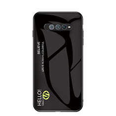 Custodia Silicone Specchio Laterale Sfumato Arcobaleno Cover LS1 per Xiaomi Black Shark 4S 5G Nero