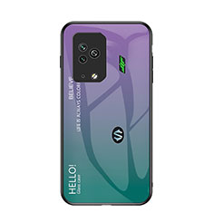 Custodia Silicone Specchio Laterale Sfumato Arcobaleno Cover LS1 per Xiaomi Black Shark 5 Pro 5G Multicolore