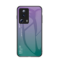Custodia Silicone Specchio Laterale Sfumato Arcobaleno Cover LS1 per Xiaomi Mi 13 Lite 5G Multicolore