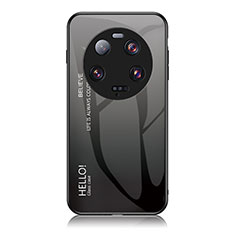 Custodia Silicone Specchio Laterale Sfumato Arcobaleno Cover LS1 per Xiaomi Mi 13 Ultra 5G Grigio Scuro