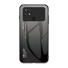 Custodia Silicone Specchio Laterale Sfumato Arcobaleno Cover LS1 per Xiaomi Poco C40 Grigio Scuro