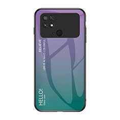 Custodia Silicone Specchio Laterale Sfumato Arcobaleno Cover LS1 per Xiaomi Poco C40 Multicolore