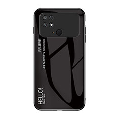 Custodia Silicone Specchio Laterale Sfumato Arcobaleno Cover LS1 per Xiaomi Poco C40 Nero