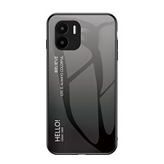 Custodia Silicone Specchio Laterale Sfumato Arcobaleno Cover LS1 per Xiaomi Poco C51 Grigio Scuro
