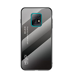 Custodia Silicone Specchio Laterale Sfumato Arcobaleno Cover LS1 per Xiaomi Redmi 10X 5G Grigio Scuro