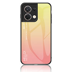 Custodia Silicone Specchio Laterale Sfumato Arcobaleno Cover LS1 per Xiaomi Redmi Note 13 5G Giallo