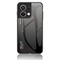 Custodia Silicone Specchio Laterale Sfumato Arcobaleno Cover LS1 per Xiaomi Redmi Note 13 5G Grigio Scuro