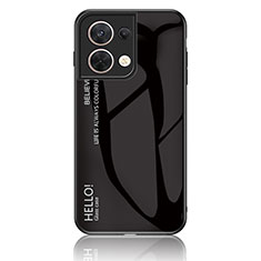 Custodia Silicone Specchio Laterale Sfumato Arcobaleno Cover LS1 per Xiaomi Redmi Note 13 5G Nero