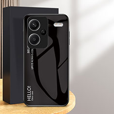 Custodia Silicone Specchio Laterale Sfumato Arcobaleno Cover LS1 per Xiaomi Redmi Note 13 Pro+ Plus 5G Nero