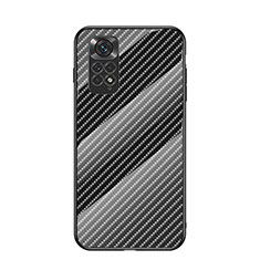 Custodia Silicone Specchio Laterale Sfumato Arcobaleno Cover LS2 per Xiaomi Redmi Note 11 4G (2022) Nero