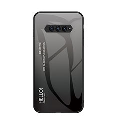 Custodia Silicone Specchio Laterale Sfumato Arcobaleno Cover LS3 per Xiaomi Black Shark 4 5G Grigio Scuro