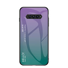 Custodia Silicone Specchio Laterale Sfumato Arcobaleno Cover LS3 per Xiaomi Black Shark 4 5G Multicolore