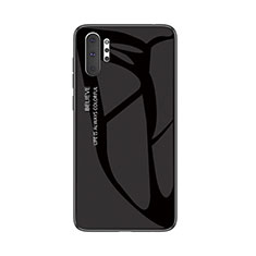 Custodia Silicone Specchio Laterale Sfumato Arcobaleno Cover M01 per Samsung Galaxy Note 10 Plus Nero