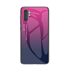 Custodia Silicone Specchio Laterale Sfumato Arcobaleno Cover M01 per Samsung Galaxy Note 10 Plus Viola