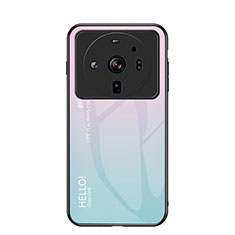 Custodia Silicone Specchio Laterale Sfumato Arcobaleno Cover M01 per Xiaomi Mi 12S Ultra 5G Rosa